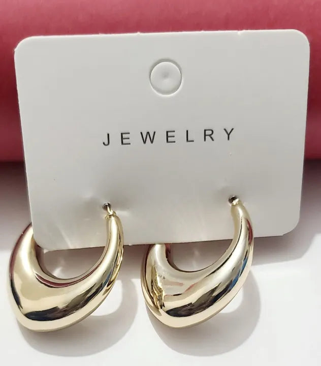 Gold Color Hoop Earring for Woman and Girl | New Fashion Jewelery | Stainless Steel Plated Hoop Earrings for Girls and Women