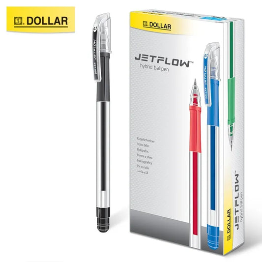 Dollar Jetflow 0.7mm (10 Pens Pack) Hybrid Ball point Pen - Ballpoint Pens - Dollar pen - Dollar Ball Pens