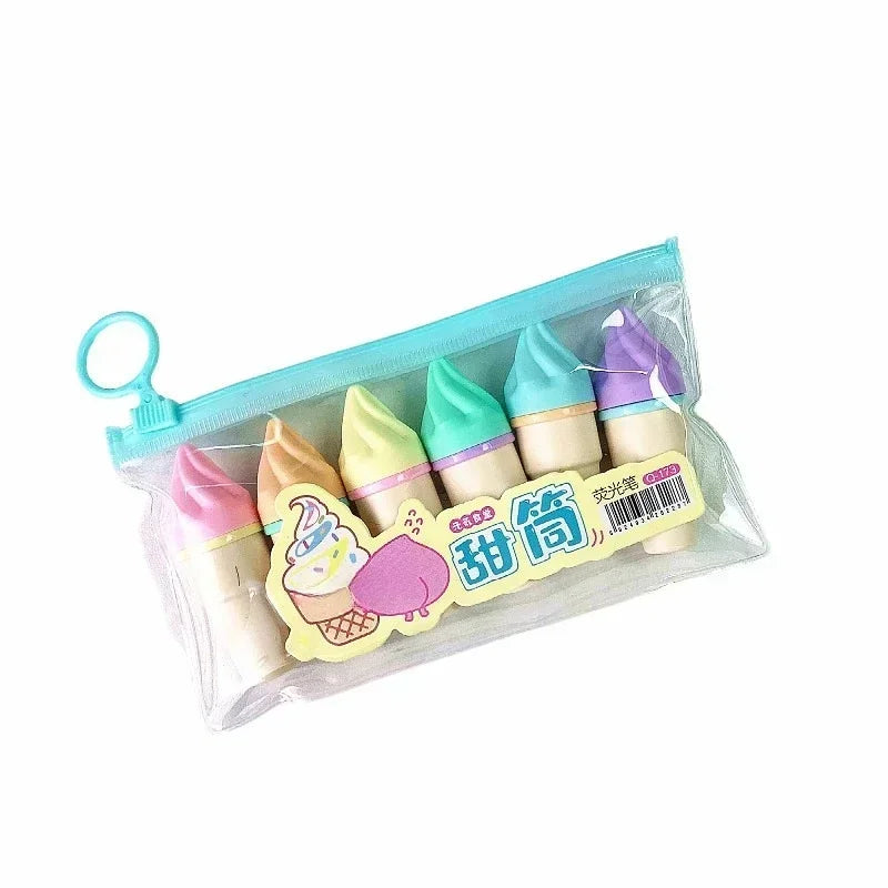 ice cream highlighters 6 pcs